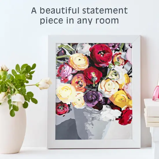 Pink Picasso Kits Botanical Floral Paint by Number for Adults | DIY Canvas Painting Kits Color by Numbers As Seen On Shark Tank {1}