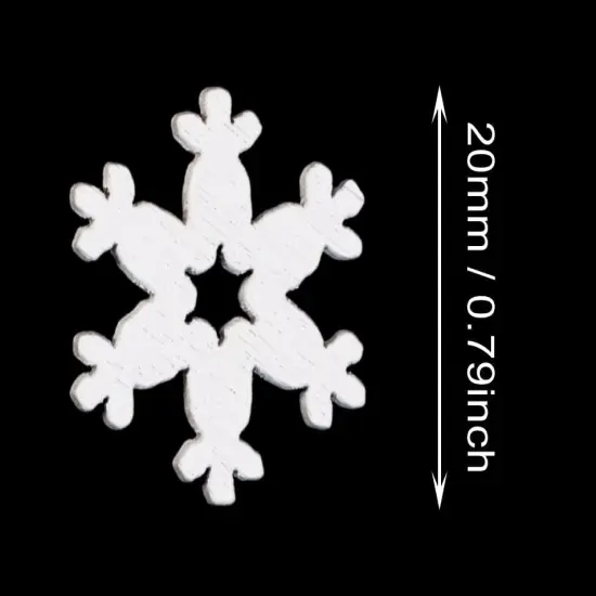 160PCS Snowflake Ornaments Decorations - White {2}