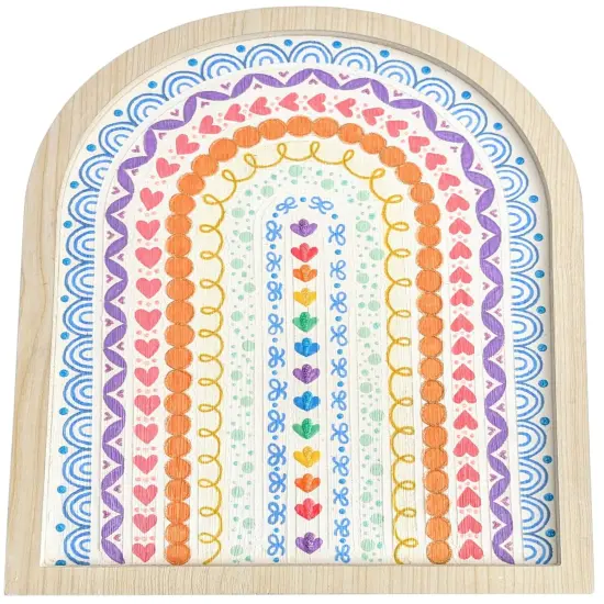 Cousin DIY Paintable Framed Textured Canvas-18"X14", Rainbow arch {4}