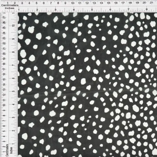 1 Yard Hi Multi Chiffon Animal Print Fabric 57/58&Prime; Wide 100% Polyester BLK/IVORY {7}