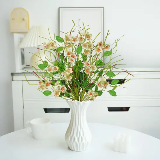 3Pcs 22inch Realistic Silk Forsythia Stems {1}