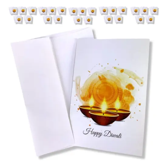Diwali Greeting Card Pack Deepawali Greeting Cards Set Printed Customizable Indian Festival Cards Shubh Diwali Greetings Diwali Vijayadashmi Favor {6}