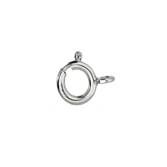 JewelrySupply Spring Ring Clasp 5mm w/Closed Ring Sterling Silver {3}