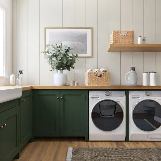 Seville Classics Handwoven Basket (2-Pack) Tan {5}