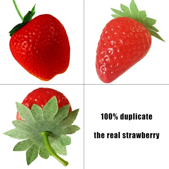 30 Pieces Artificial Strawberries Assorted Size {3}