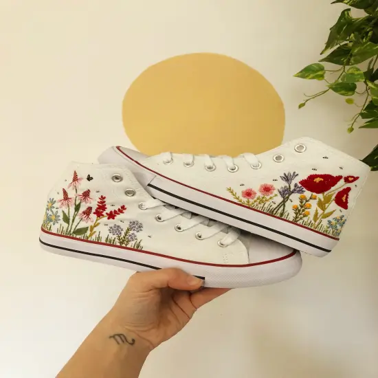 DIY Embroidered Shoes- Hand Embroidery DIY Book {5}