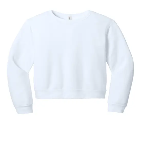 BELLA+CANVAS&reg; Unisex Sponge Fleece Classic Crewneck Sweatshirt White {1}