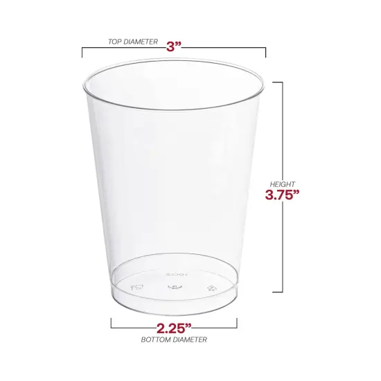 Clear Round Plastic Cups - 10 oz. (600 Cups) {3}