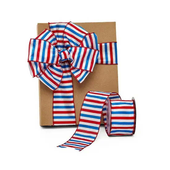 American Horizontal Striped Ribbon 2.5" x 10 Yards {1}