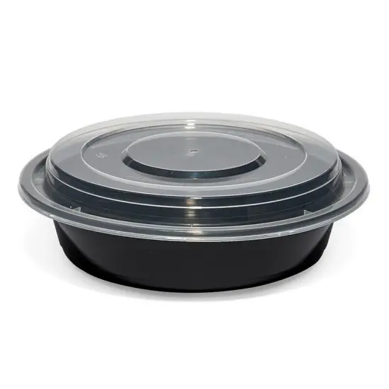Round PET Microwavable Container 32 oz x 7 1/4" x 2" {3}