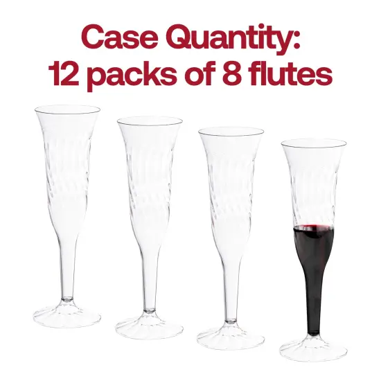 Clear Plastic Champagne Flutes - 5 oz. (96 Flutes) {5}
