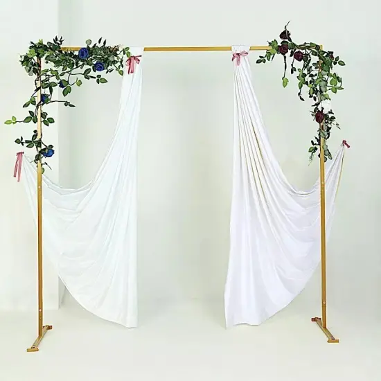 8 feet Gold Metal Square Backdrop Stand Wedding Arch Party Events Decorations {5}