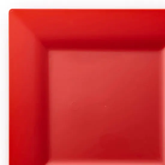 Red Square Plastic Salad Plates - 6.5" (120 Plates) {1}