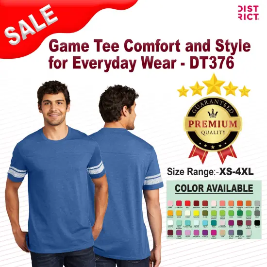 District&reg; Game Tee Comfort and Style for Everyday Wear Heathered T N/White {2}