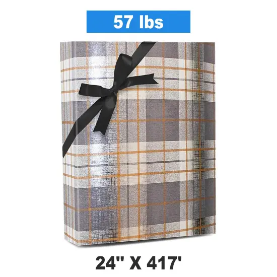 Plaid Christmas Wrapping Paper New Festive Plaid 24 '' &times; 417 ' New F Plaid {1}