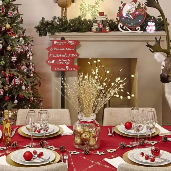 Kitcheniva Artificial Glitter Berry Stem Christmas DIY Decor {3}