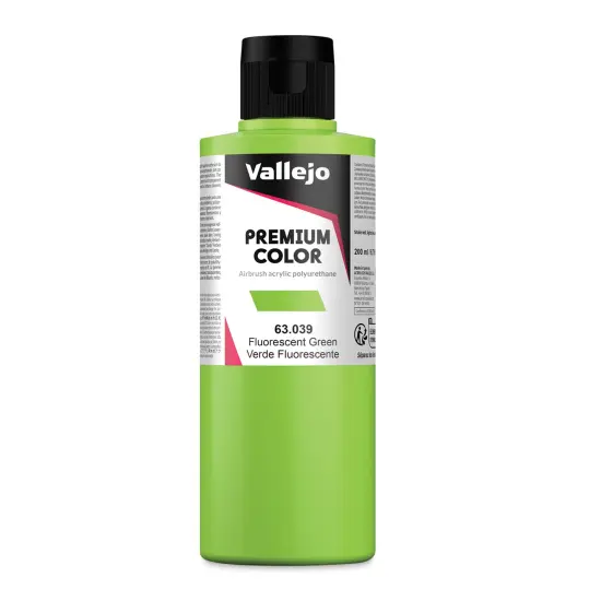 Vallejo Premium Airbrush Colors - 200 ml, Fluorescent Green {1}