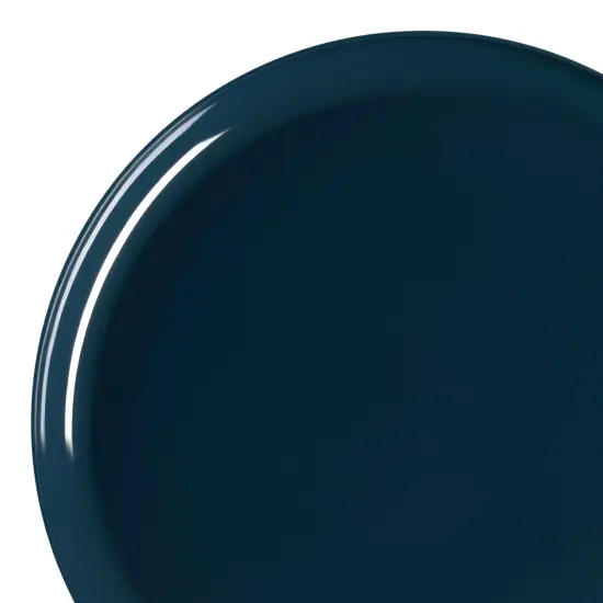 Navy Flat Round Disposable Plastic Dinner Plates - 10" (120 Plates) {1}