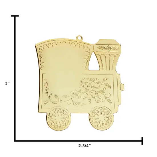 Gloria Duchin Gold Train Vintage Christmas Ornament {2}