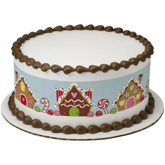 Gingerbread Village Edible Cake Topper Image Strips 3ct {1}