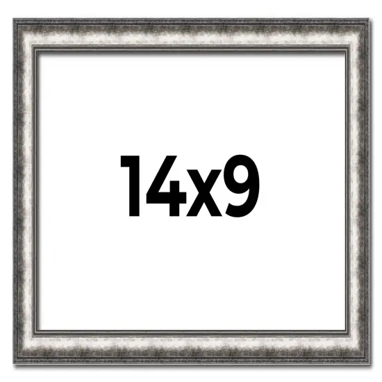 Photo Size Slim Profile Silver Frame - UV Acrylic, Foam Board Backing, Hanging Hardware {1}