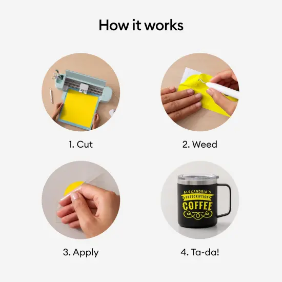 Cricut Permanent Vinyl Sampler 12"X12" 6/Pkg-Brights {5}