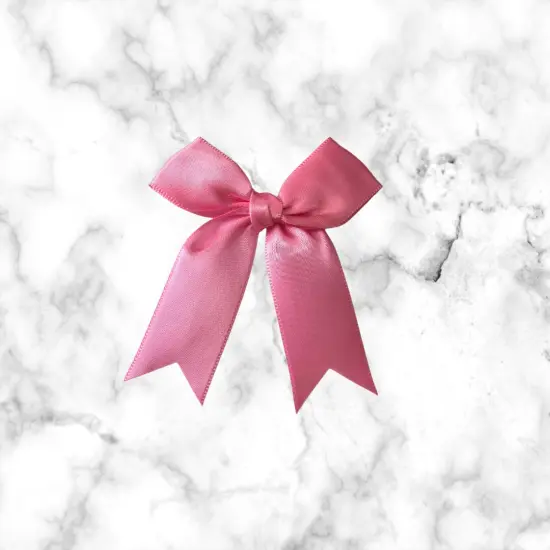 12 Ct Bubble Gum Pink Bow Satin Ribbon {4}