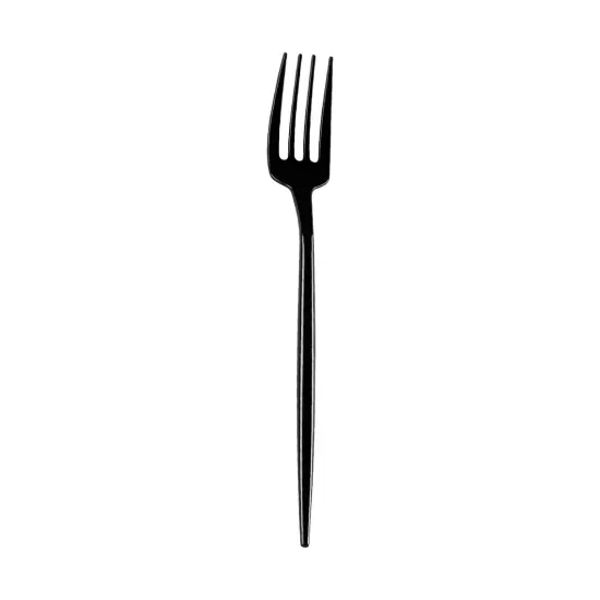 Solid Black Moderno Disposable Plastic Dessert Forks (480 Forks) {1}