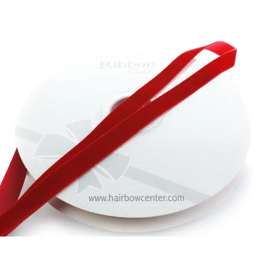 5/8" Velvet Ribbon Red {3}