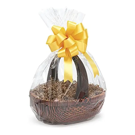 Clear Round Bottom Basket Bags 24" x 30" {4}