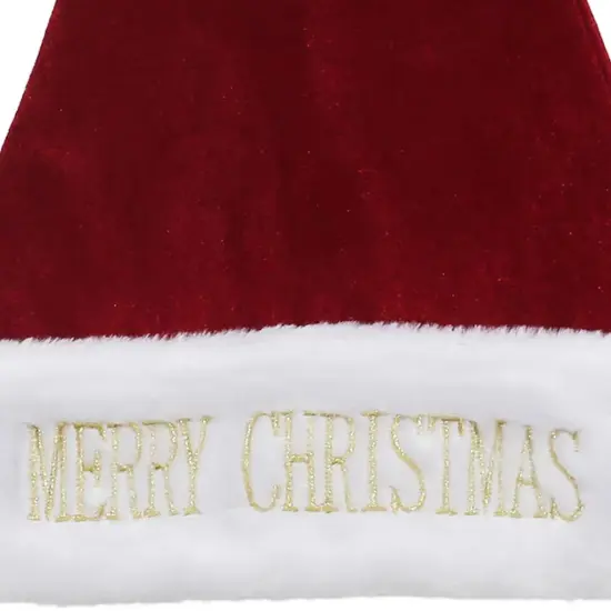Holiday Living One Size Red Santa Hat Polyester Santa Claus {2}