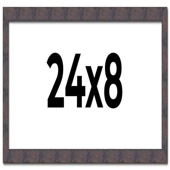 Panoramic Slim Profile Brown Picture Frame - UV Acrylic, Foam Board Backing, Hanging Hardware {1}