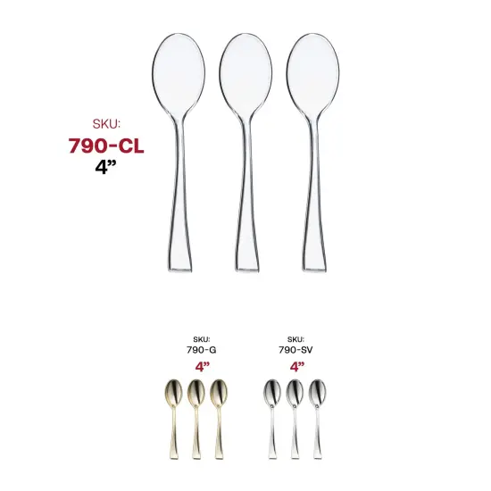 Clear Mini Plastic Disposable Tasting Spoons (960 Spoons) {6}