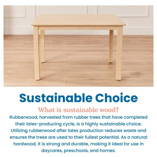 24in x 36in Rectangular Hardwood Table with 22in Legs, Kids Furniture Antique White {5}