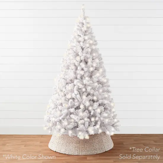 Best Choice Products Pre-Lit Sage Green Christmas Pine Tree w/ Flocked Branches, Warm-White Lights {2}