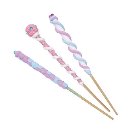 Tiger Tribe: Magic Wand Kit - Pastel Power - Create 3 Sparkling Jewel Wands, Decorate Wooden Wands With Clay & Jewels, Crafts, Kids Ages 5+ {4}