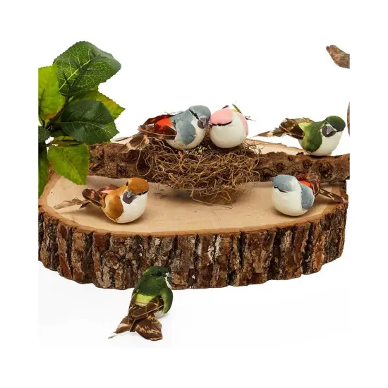 Handcrafted Colorful Angelic Birds 3 1/4 Inches {1}