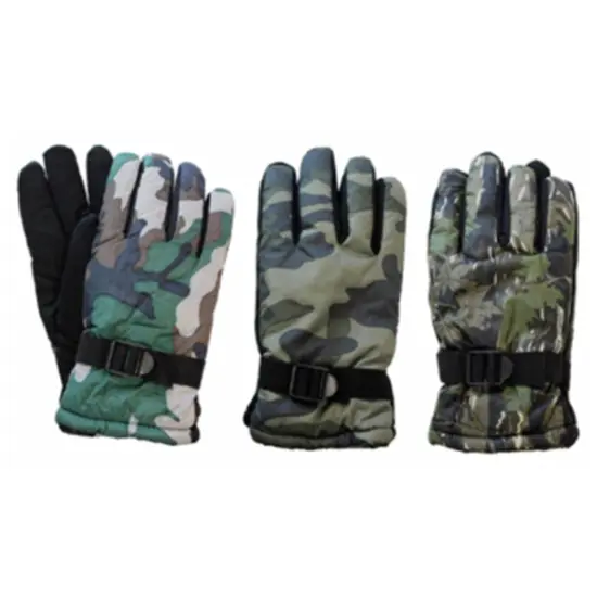Solid Wing Camo Ski Gloves for Stylish Winter Protection Assorted {3}