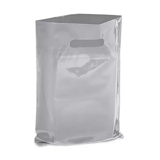 Stylish Die Cut Handle Bags for 15 x 18 x 4" Silver {2}
