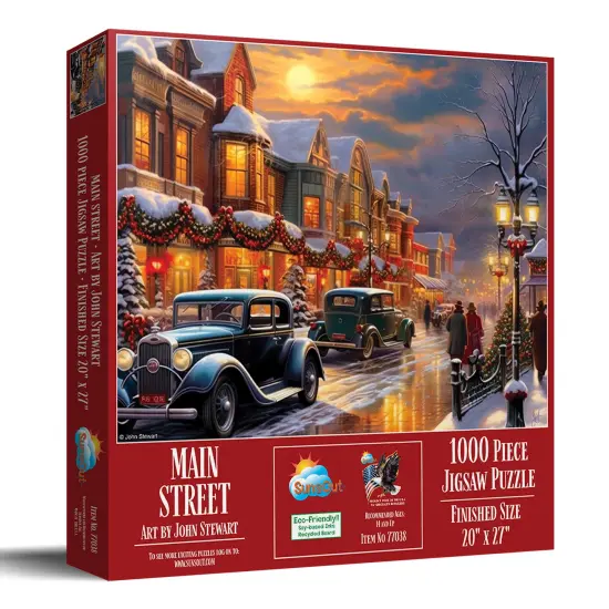Sunsout Main Street 1000 pc Christmas Jigsaw Puzzle 77038 {3}