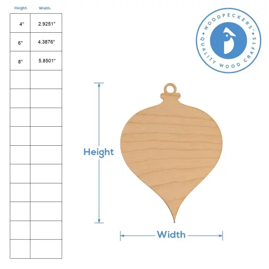 Ornament Cutout, From 4"- 8", Wood Christmas Craft | Woodpeckers {5}