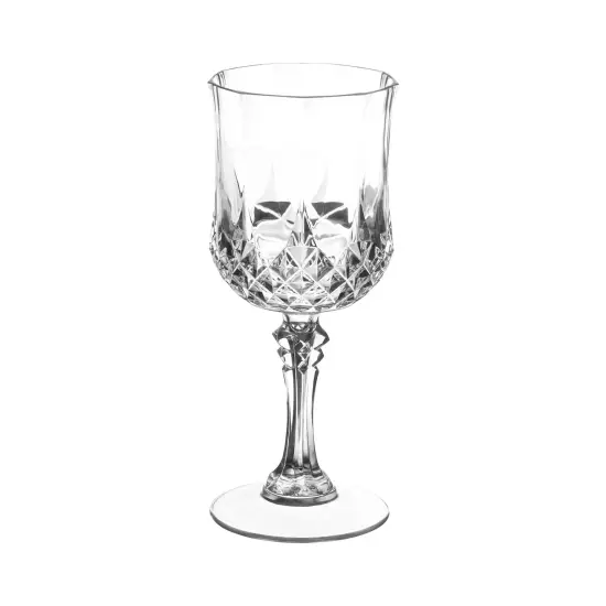 Crystal Cut Plastic Wine Glasses - 8 oz. (48 Glasses) {1}