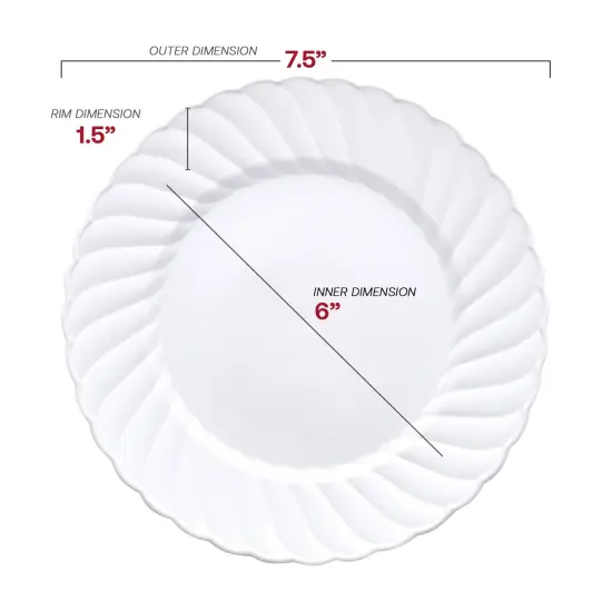 White Flair Plastic Dinnerware Value Set (144 Guests) {4}