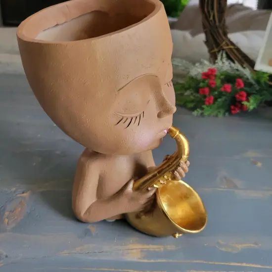 Face Planter Pots Head Flower Pots Planters for Indoor Plants Plant Pots for Succulent Ideal Present Ideas {4}