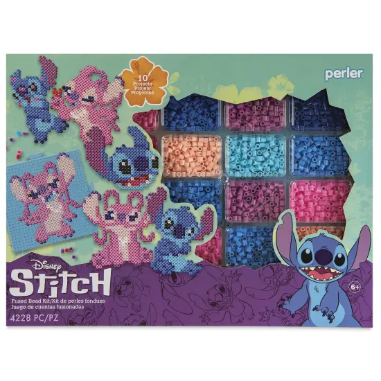 Perler Disney Stitch Fused Bead Kit - Deluxe Box, Stitch & Angel {1}