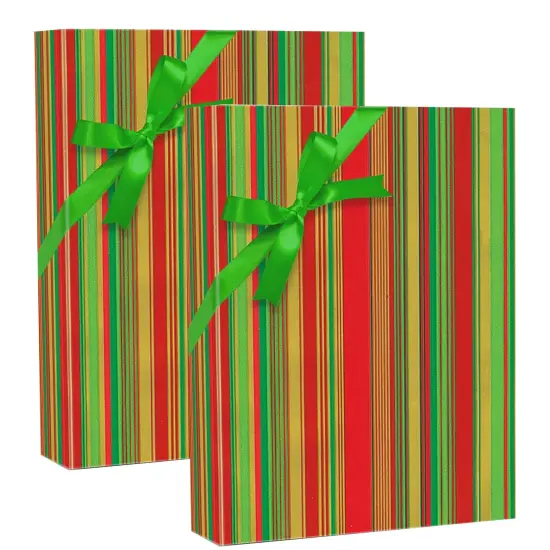 24"x 833' Striped Christmas Wrapping Papers for Big Gifts {5}