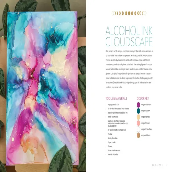 Find Your Flow: A Beginner's Guide to Unlocking Creativity through Intuitive Fluid Art with Alcohol Ink & More {2}