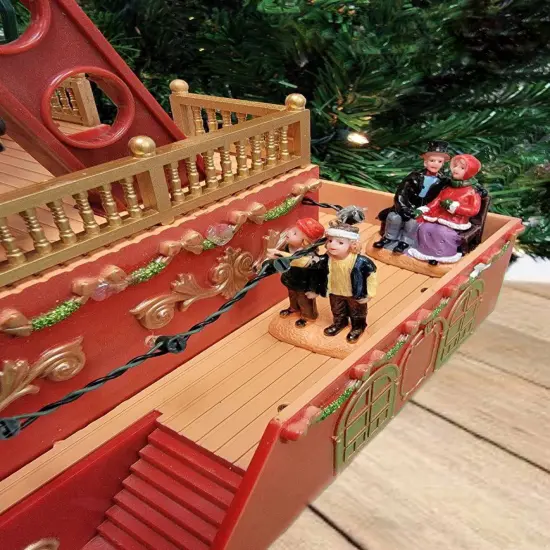 Christmas Wheel with Santa. Animated Holiday Decoration. Christmas Village {4}