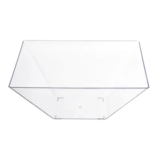 Clear Square Plastic Serving Bowls - 4 qt. (24 Bowls) {1}