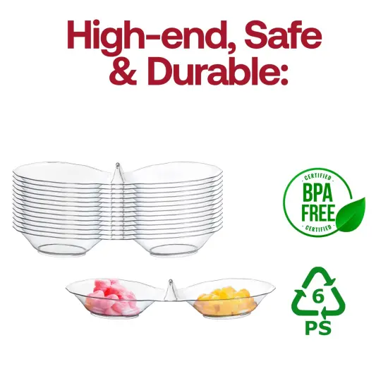 Clear Round 2-Hole Mini Plastic Candy Bowls (288 Bowls) {4}